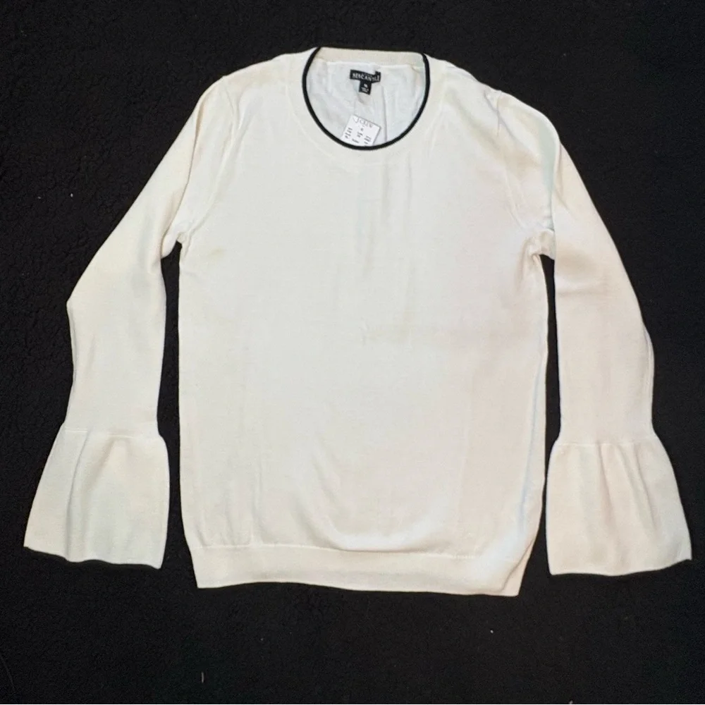 J. Crew Ivory Bell Sleeve sweater